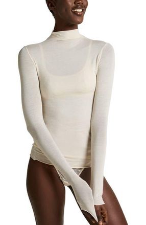 Hunkem&ouml;ller Super Soft Turtleneck Shirt With Cashmere in White at Nordstrom, Size X-Large