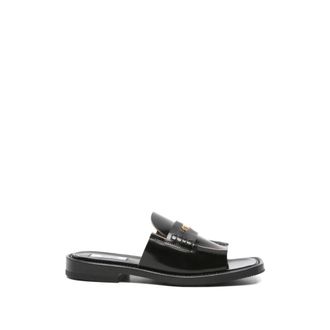 Moschino Sliders, female, Black, Size: 7 1/2 US Moschino Sandals Black