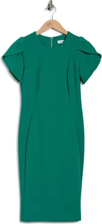 Calvin Klein Tulip Sleeve Sheath Dress in Meadow at Nordstrom Rack, Size 10