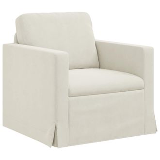 vidaXL Sof&aacute; Crema 78 X 78 X 80 Cm Terciopelo Vidaxl