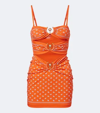 CHRISTOPHER ESBER Orbit bandana cutout minidress