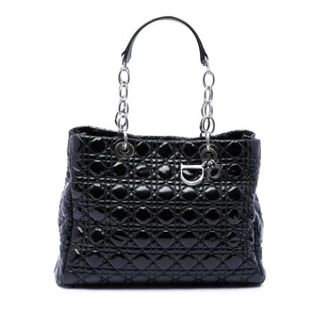 Dior Pre-owned Quilted Patent Leather Tote - Dames - Pre-owned - Zwart - Maat: ONE Size Leer