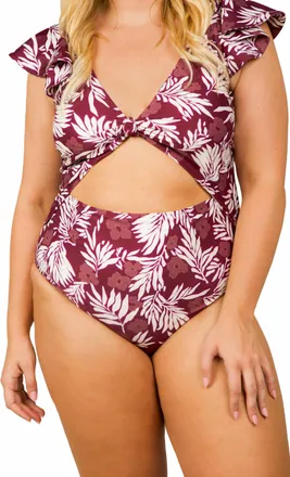 Tanya Taylor Coraline One Piece In Midnight Plum