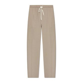 Maison Margiela Wide Trousers, male, Gray, M, Loose-fit Pleated Trousers