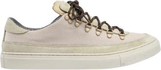 Diemme Ecru Low Sport Stof Sneakers - Heren - Sneakers - Beige - 41 EU - Leer - Schoenen
