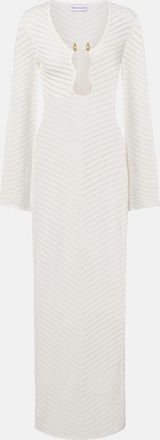 Rebecca Vallance Cassis chevron knitted maxi dress