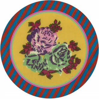 Lisa Corti Masonite Placemats In Naga Garden Yellow