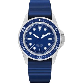 Unimatic Modello Uno U1S-PD6-RB ProDiver TPU Strap Watch, 41.5mm in Blue at Nordstrom
