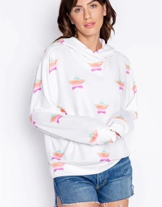 PJ Salvage Womens Salvage Stardust Hoody - Cream - Size: 10