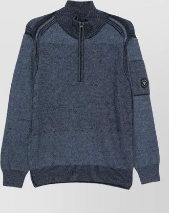 C.P. Company quarter-zip high-neck knitted jumper