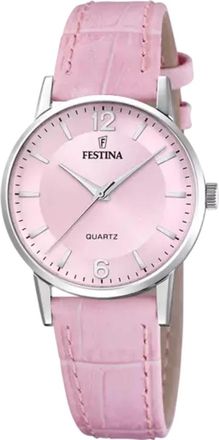 Festina Classic Strap Watch - Dames - Horloges - Roze - ONE Size - Leer - Accessoires