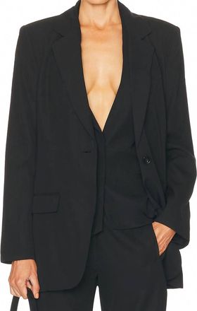 St.Agni Double Layer Blazer & Top In Black