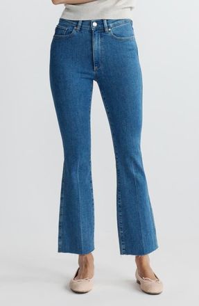 DL1961 Bridget Boot Instasculpt High Rise Crop Jeans in Spring Showers at Nordstrom, Size 23