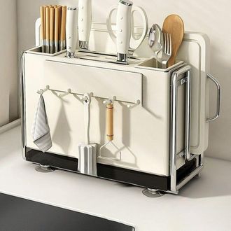 OEM Estante Para Guardar Cuchillos De Cocina, Organizador De Cocina Multifuncional, Soporte Para Cuchillos + Tablero Magn&eacute;tico Con Ganchos