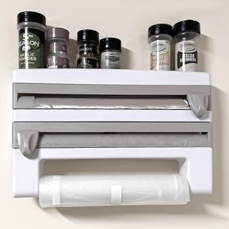 OEM Dispensador De Toallas De Papel 4 En 1 - Transparente - Tela - Montaje En Pared - Gris