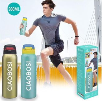 Trade Shop Trade Shop - Thermos Bottiglia Acciaio Termos 500ml Borraccia Termica Porta Vivande Tx-9075