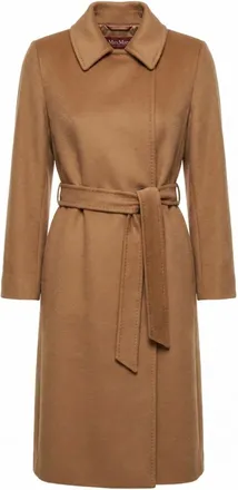 Max Mara Dames, Mantels, Bruin, Maat: 2XS Wol