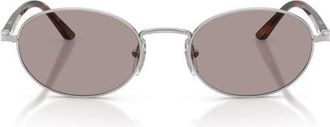 Persol Ida 55mm Oval Sunglasses in Silver /Violet at Nordstrom