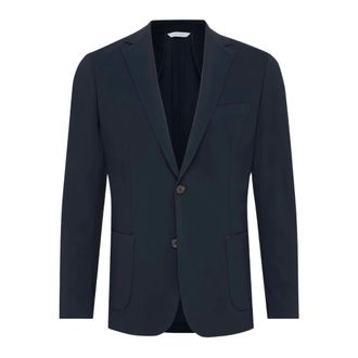 Gentiluomo Jassen, Heren, Blauw, M, Blauwe Stijlvolle Shirt