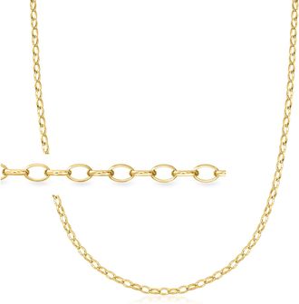 Ross-Simons Italian 3.3mm 18kt Gold Over Sterling Rolo-Link Necklace