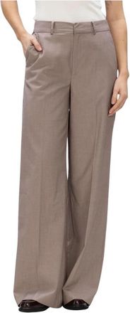 Co'Couture Matty LL Pant - Dames - Wijde Broeken - Bruin - S - Polyester - Broeken