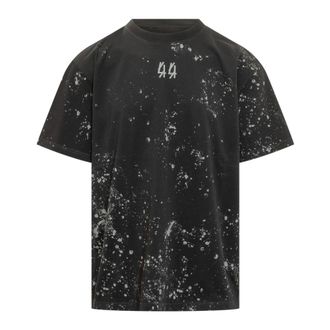 44 Label Group T-Shirts, male, Black, Size: 2XL Graphic Crew-neck T-shirt