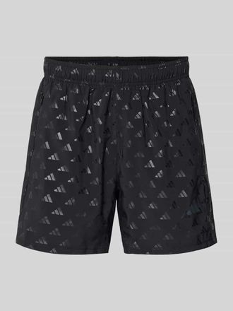 adidas Regular Fit Sport-Shorts mit Allover-Muster in Black, Gr&ouml;&szlig;e XXL