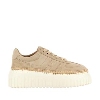 Hogan Light Biscuit H710 H-Stripes Basket Sneakers