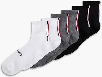 Tommy Hilfiger Mens Monotype Sport Quarter-Top Sock 6-Pack - Multi