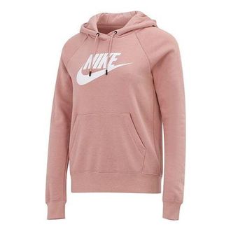 Nike (WMNS) Nike Sportswear Knitting Printing Logo Hoodie Asia Sizing Pink BV4127-609