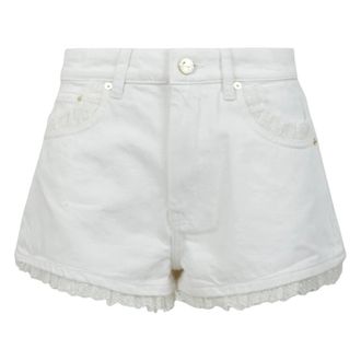 Ganni Denim Shorts - Dames - Korte broeken - Wit - Maat: W27 L33 Denim