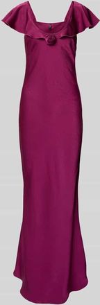 Vero Moda Flie&szlig;endes Abendkleid aus Satin Modell RITA in Purple, Gr&ouml;&szlig;e L