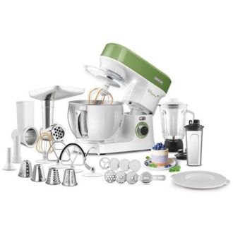Sencor Robot Pastelero Multifuncional, Robot De Cocina Potente, Motor 1200 W, Con Iluminaci&oacute;n Led, 6 Velocidades, Puls Y 2 Programas Nutrismart, Kit De Acces