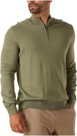 HUGO BOSS Truien & Vesten, Heren, Groen, L, Wol, Ebenji Half Zip Sweater