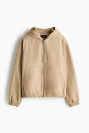 H&M Hooded Workwear Jacket in Beige at Nordstrom, Size Xxx-Large