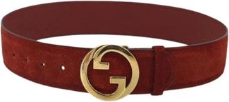 Gucci Pre-owned Belts, female, Red, Size: ONE SIZE Pre-owned Vintage Suede Belt