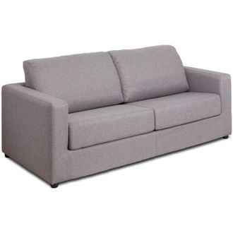 Vente-Unique Divano letto 3 posti a ribalta in Tessuto Grigio - DONETO
