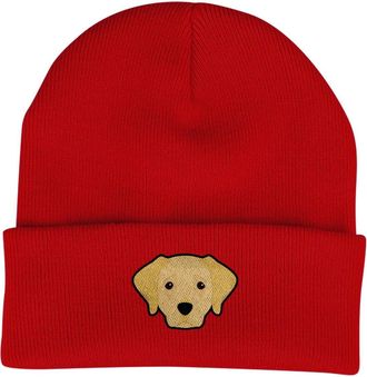 Bang Tidy Clothing Labrador Retriever Beanie Hat - Dog Lovers Gifts for Women - Winter Hats for Women - Knitted Wooly Ladies Hats - Dog Walking Accessories - Embroidered