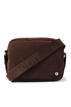 Loewe Pebble Embellished Full-Grain Nubuck Messenger Bag