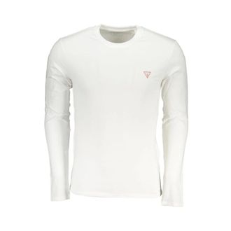 Guess Long Sleeve Tops, male, White, Size: 2XL Long Sleeve T-Shirt