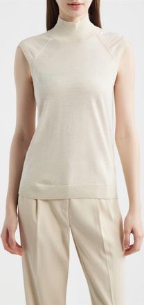 BOSS Fipini Virgin Wool Turtleneck Tank in Light Pumice at Nordstrom, Size X-Large