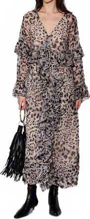 Walter Baker Alicia Maxi Dress In Tibet Leopard