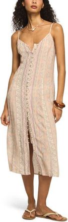 Lucky Brand Conversational Simone Floral Print Slipdress in Pink Paisley at Nordstrom, Size Medium