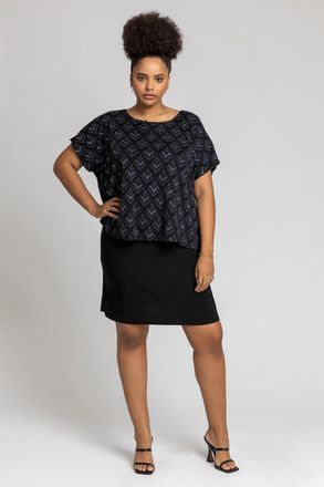 Roman Glitter Embellished Contrast Dress