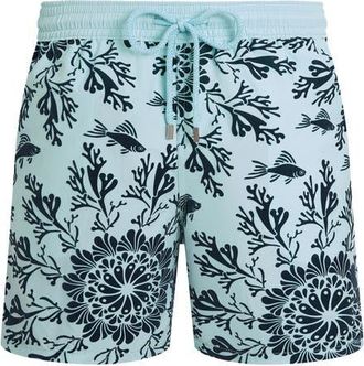 Vilebrequin Men Swim Shorts Flocked Coral Mandala in Oxygen at Nordstrom, Size X-Large
