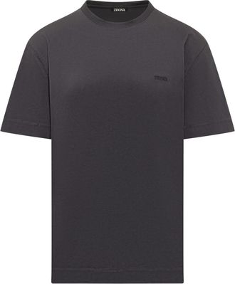 Ermenegildo Zegna Black Crew Neck T-Shirt