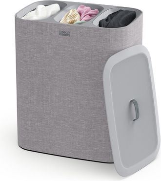Joseph Joseph Joseph&joseph - Joseph Joseph Tota Trio 90 L (3x30 L), Cesto Para Ropa Sucia, 3 Bolsas De Lona Lavables A M&aacute;quina, Gris (50024)