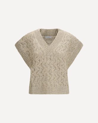 Brunello Cucinelli Silk blend sequined Vest Female L