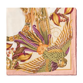 Ferragamo Silky Scarves, female, Multicolor, Size: ONE SIZE Parrots Print Silk Foulard