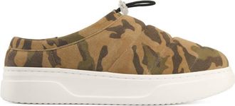 J/Slides Womens Coco Slip On Mule In Camoflague Suede
